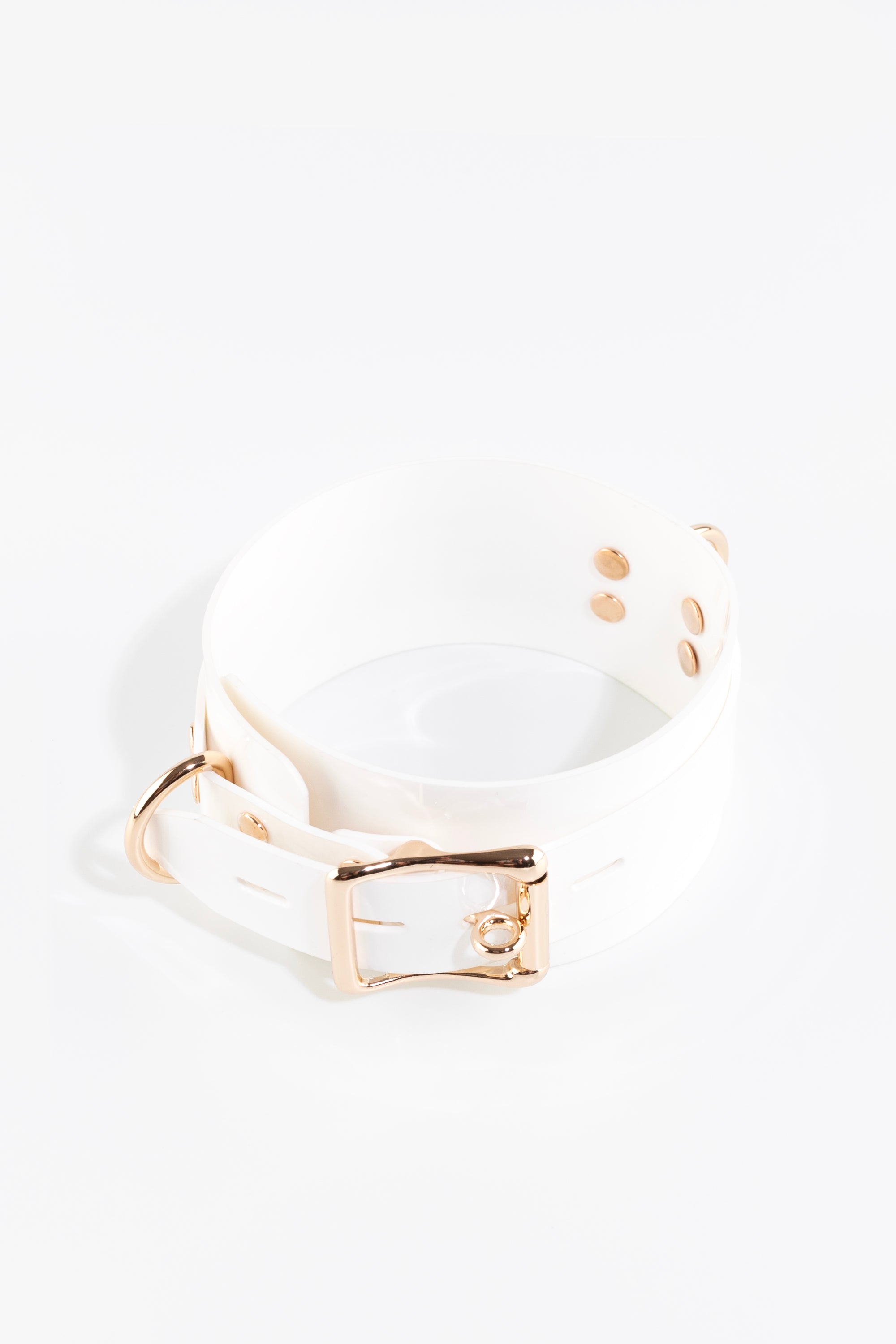 Collar lockable, white/gold