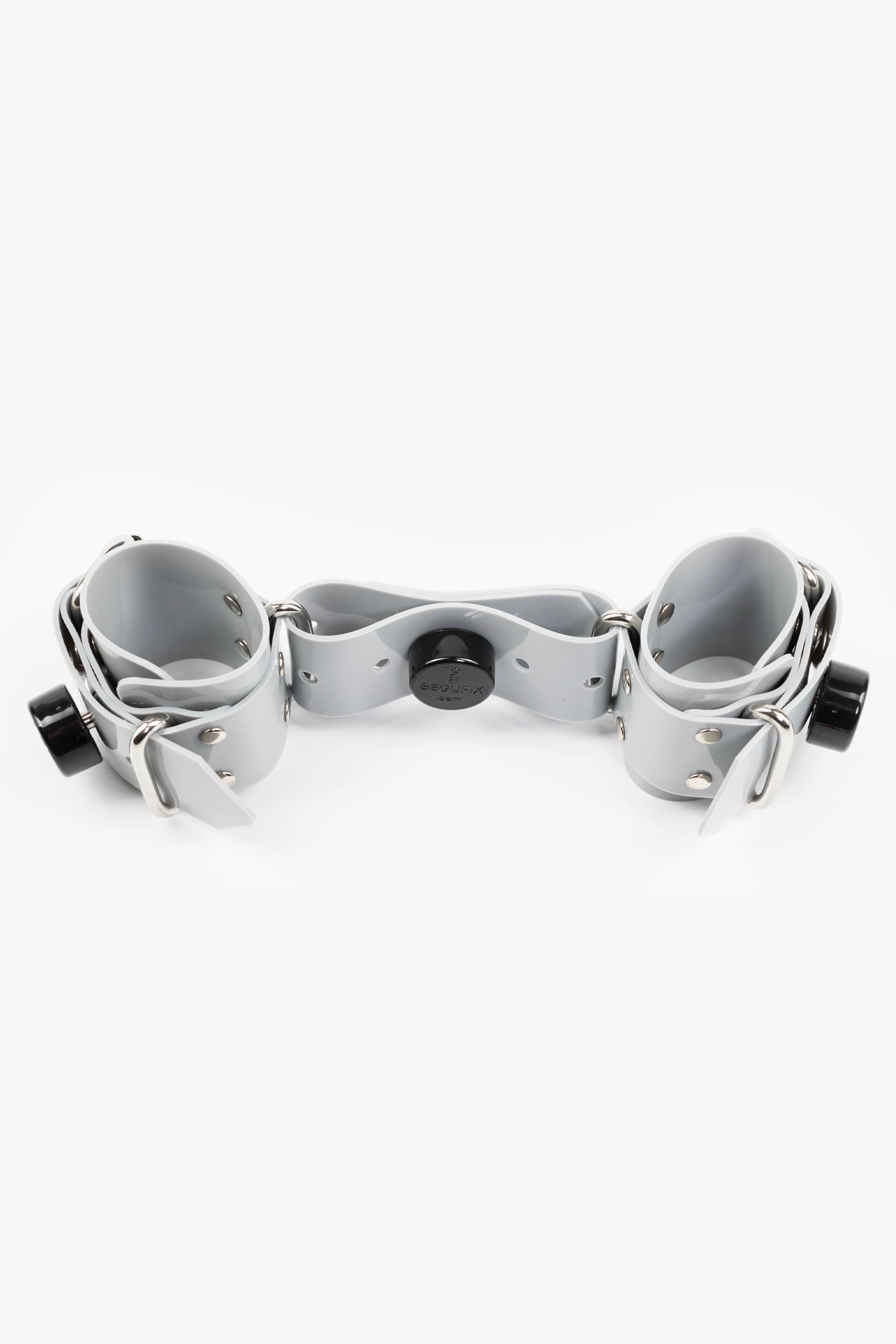 Lockable segufix wrist cuffs, light grey/chrome