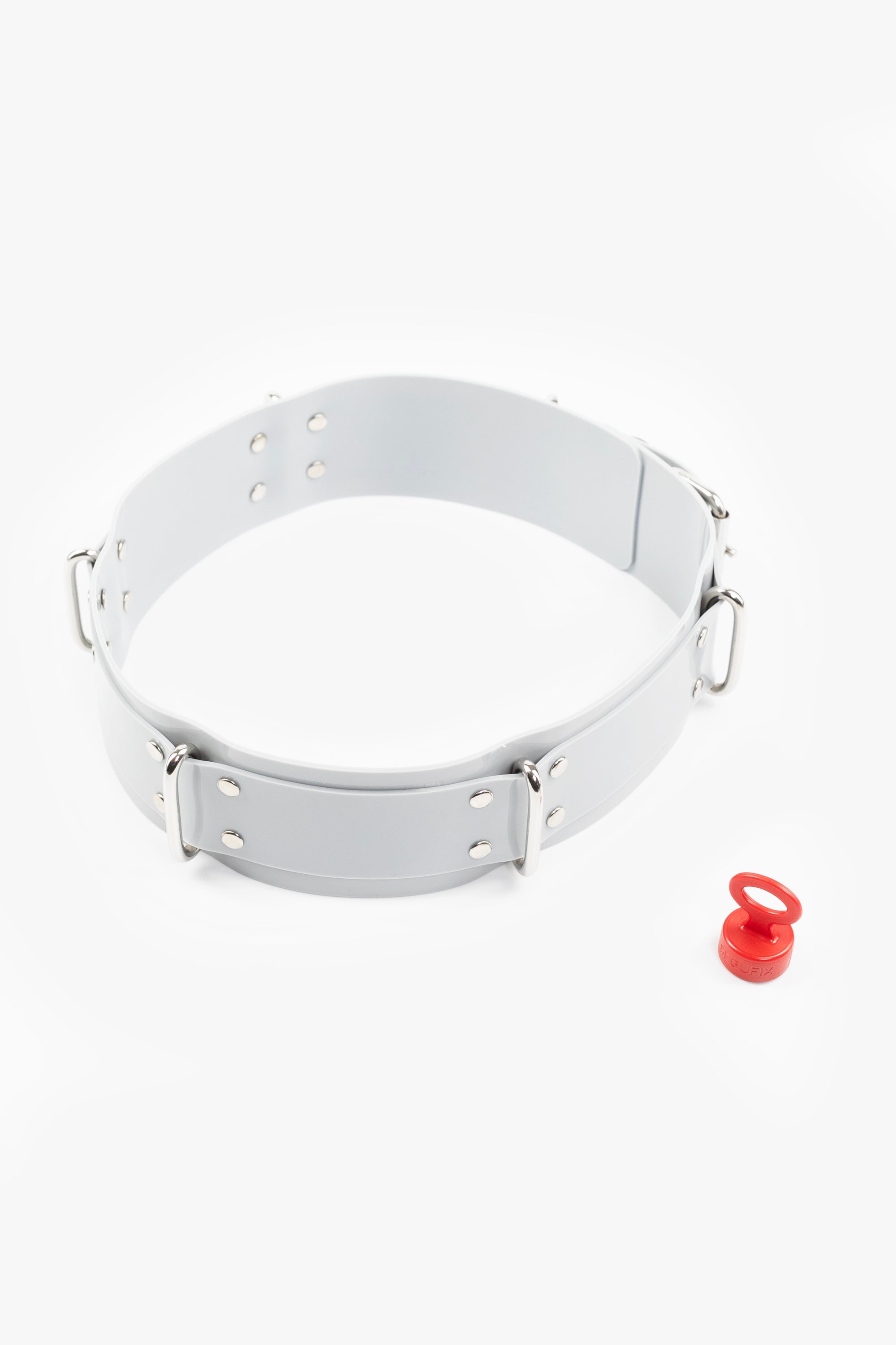 Lockable segufix waist belt, light grey/chrome