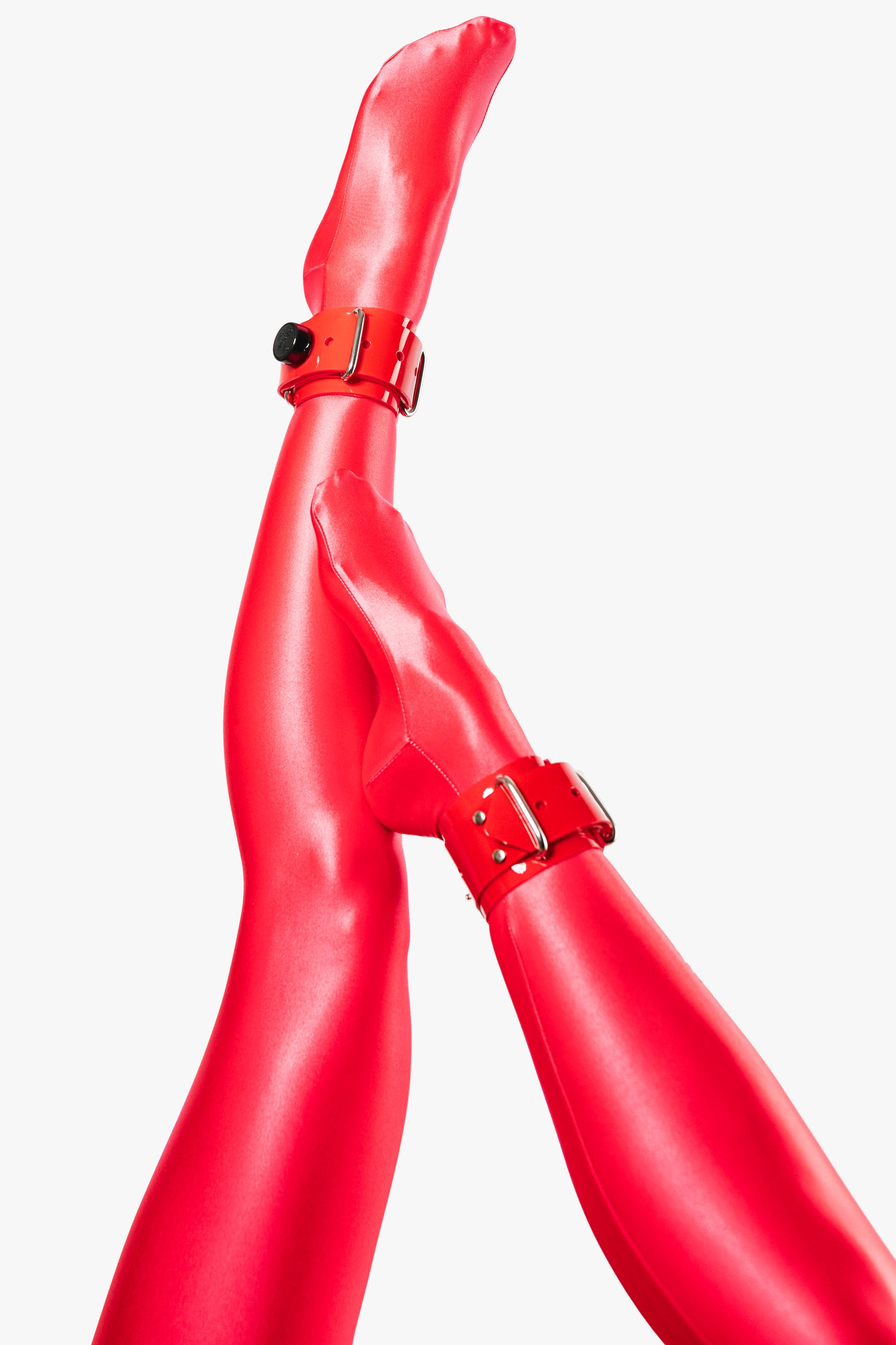 Lockable Segufix ankle cuffs, red/chrome
