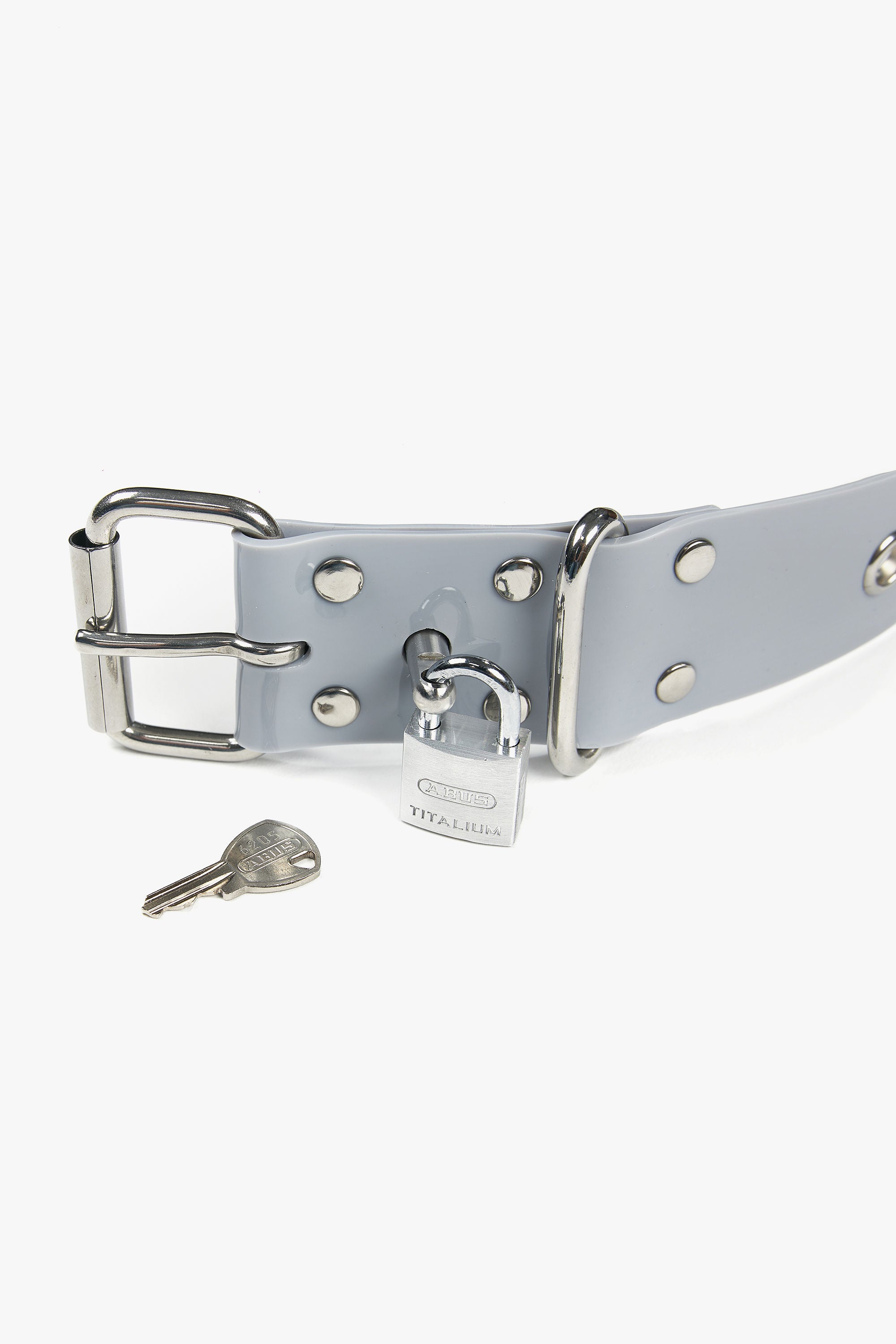 7-Piece BDSM Belt Restraint Set with Secure Same Key Padlocks and Eyelets