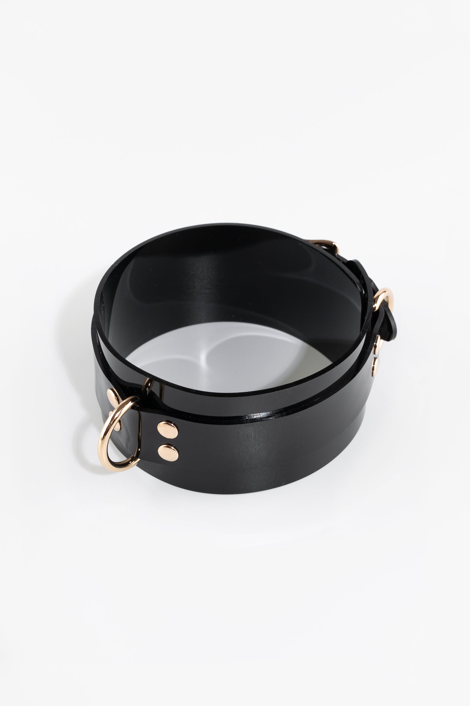 Collar lockable, black/gold