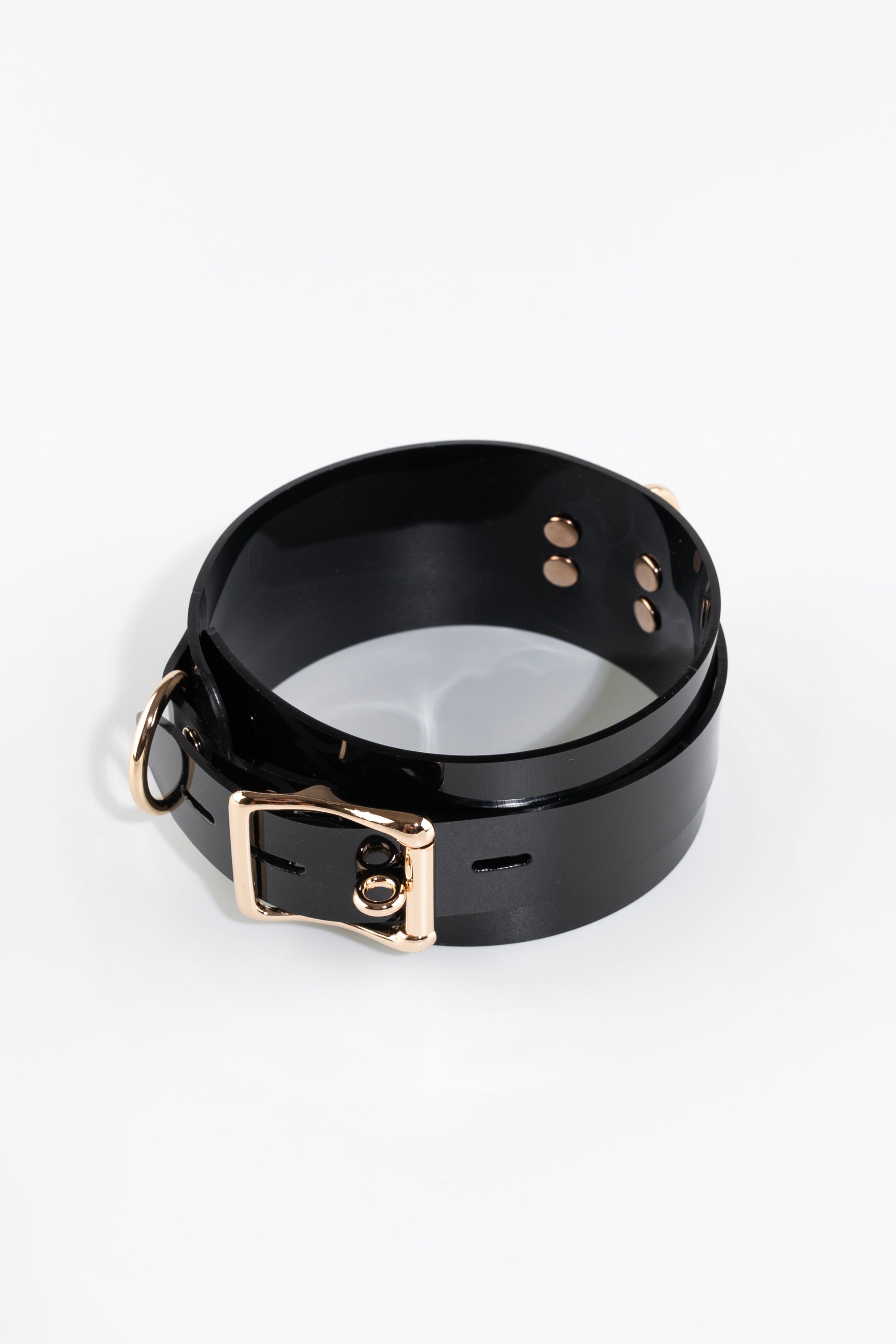 Collar lockable, black/gold