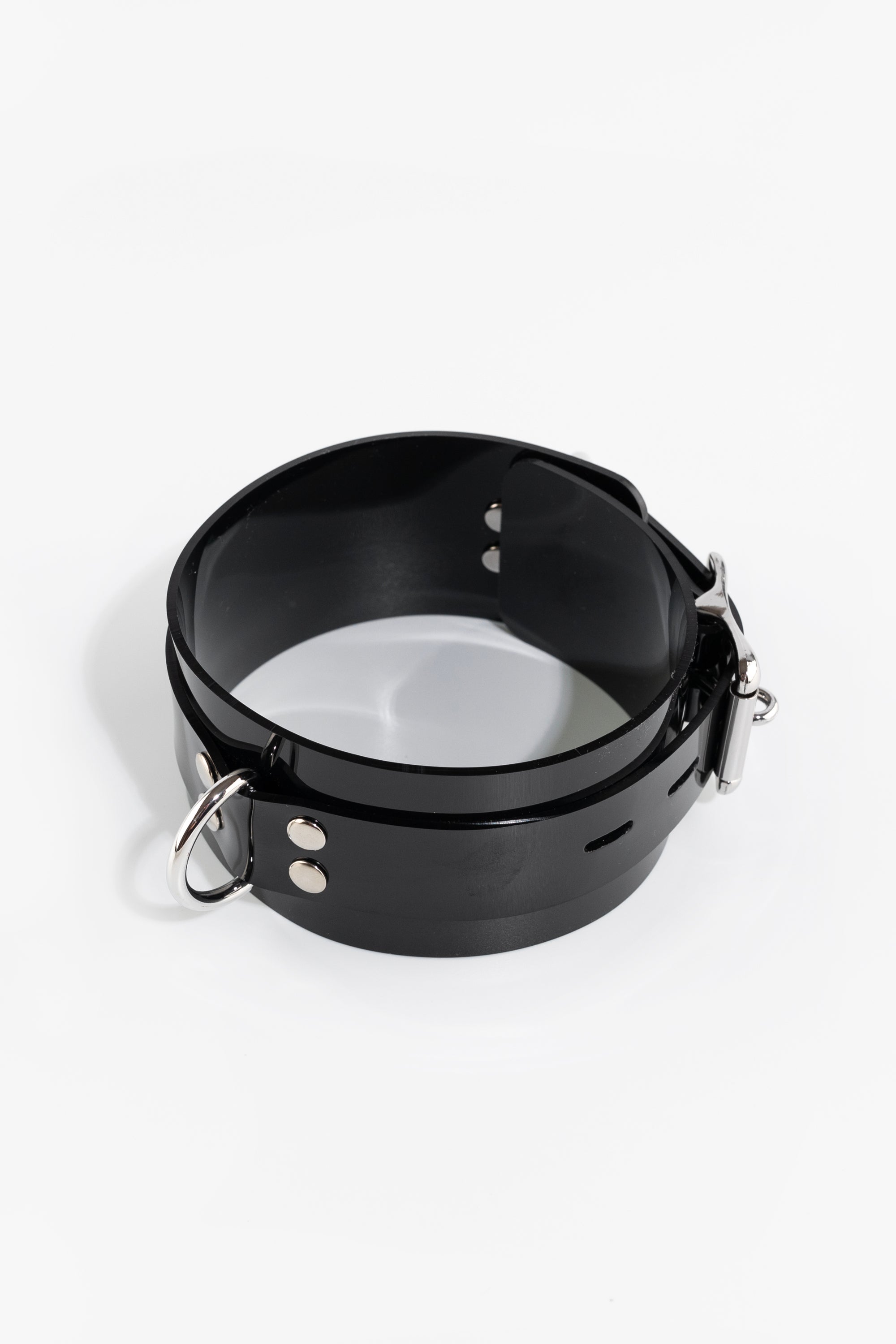 Collar lockable, black/chrome