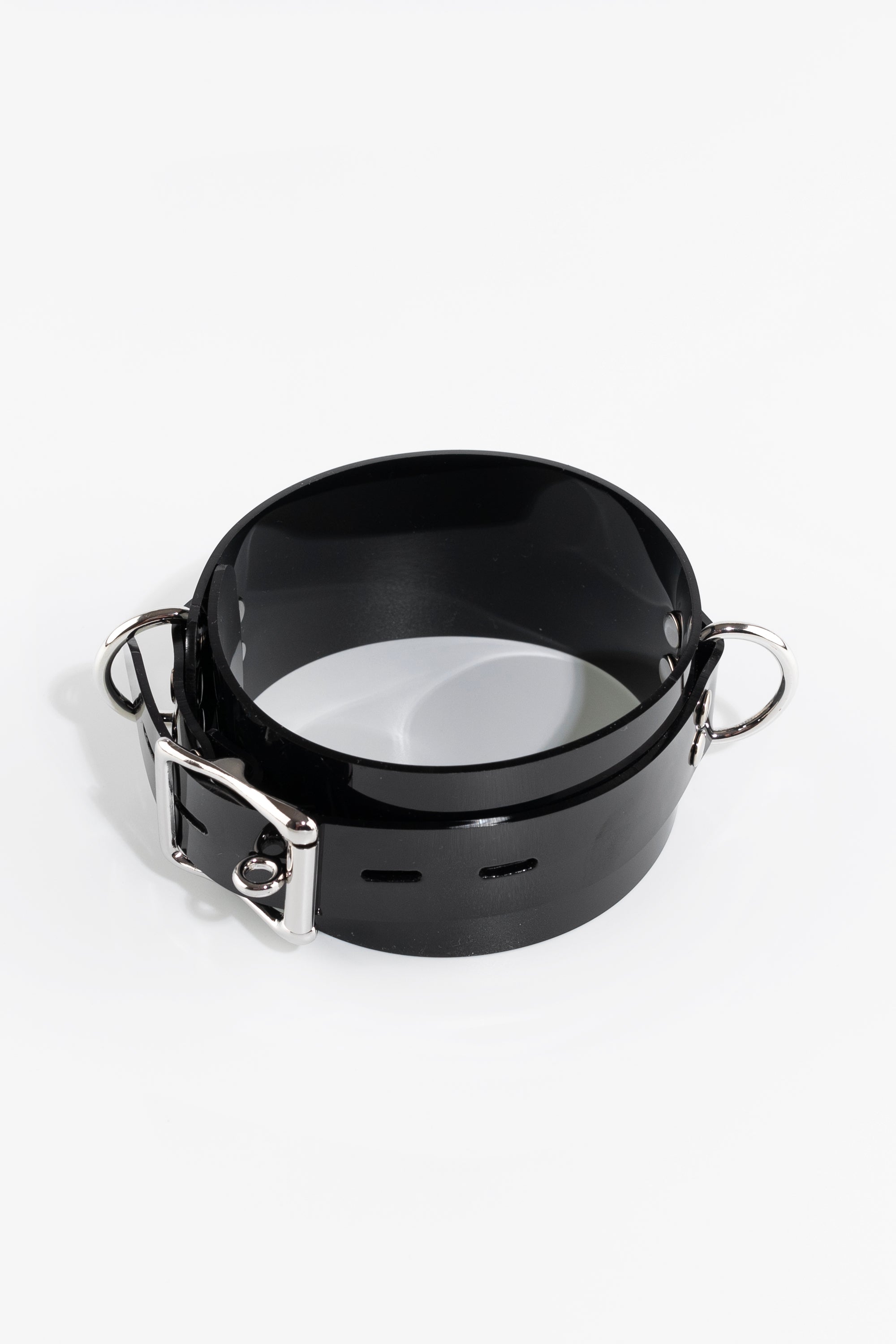 Collar lockable, black/chrome