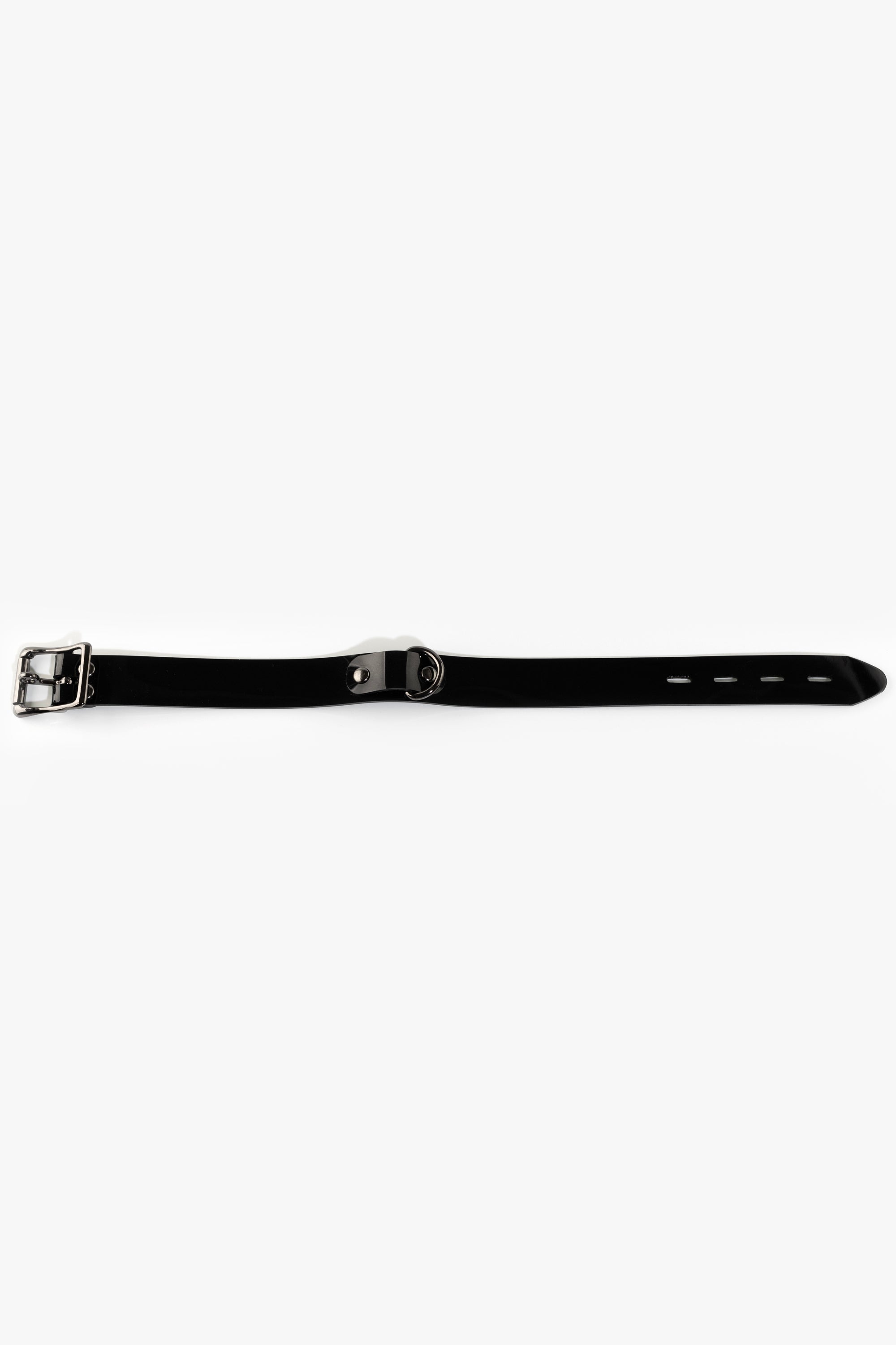 Сhoker with D-ring and lockable buckle, black/black