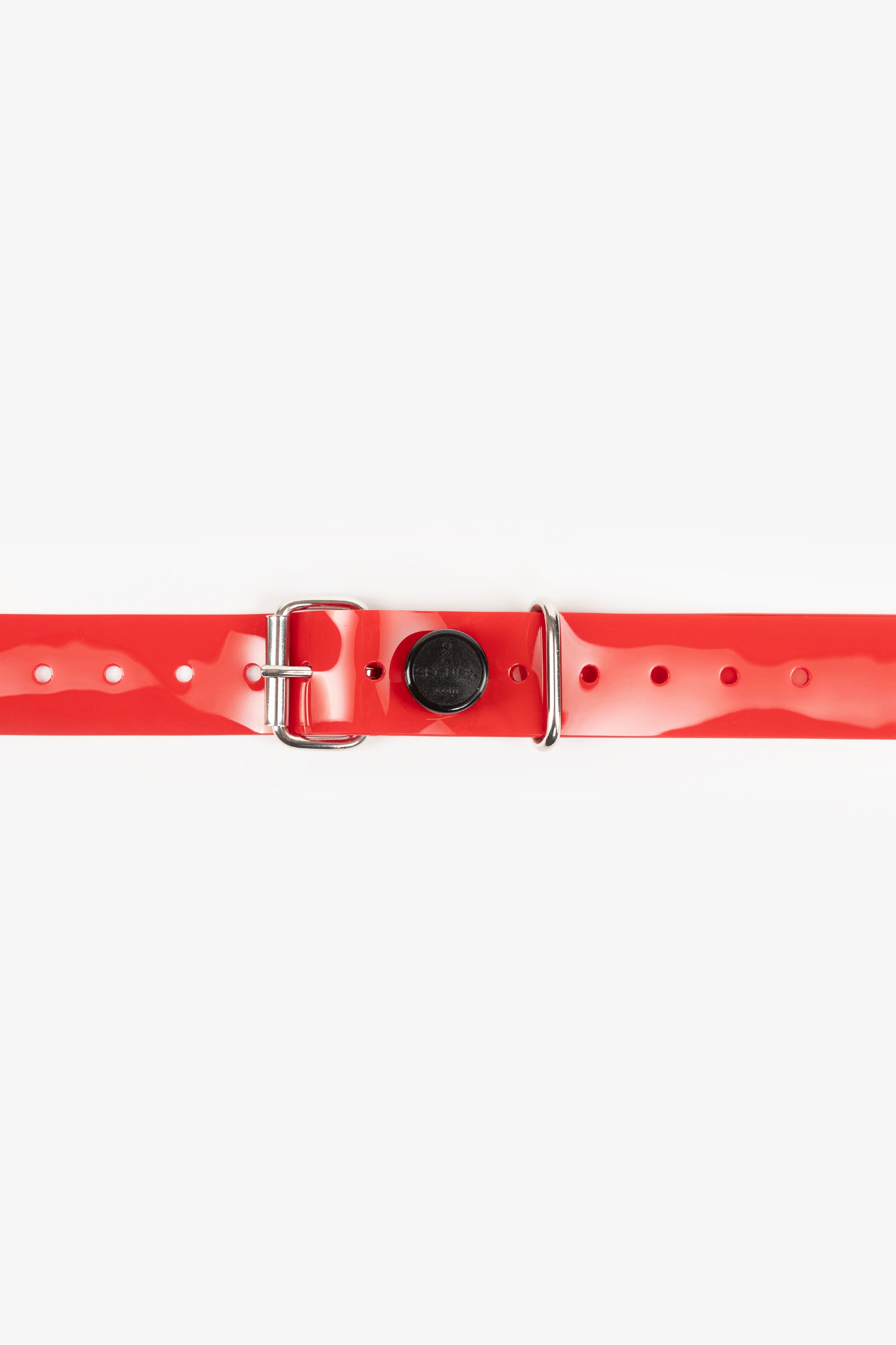 Bondage PVC strap lockable segufix 40 mm, different lengths, red/chrome