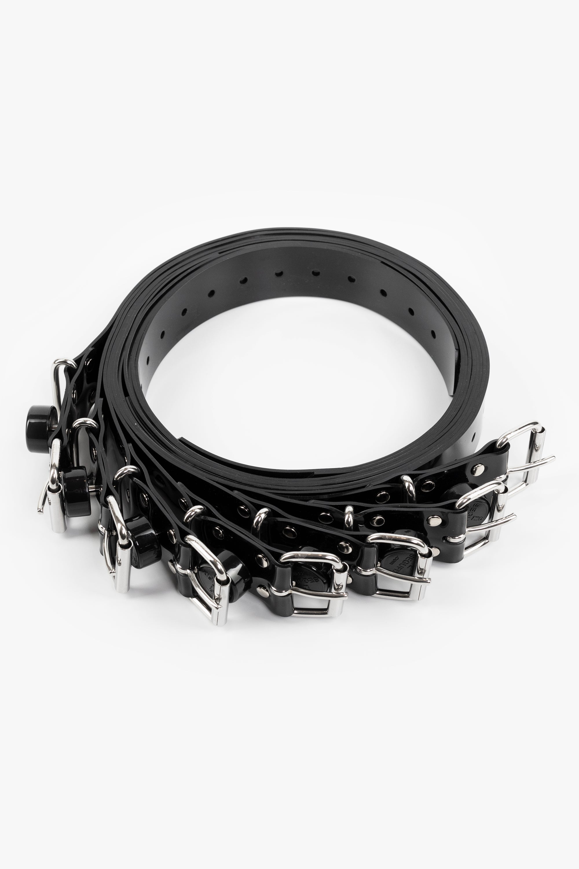 Bondage lockable segufix straps set 40 mm, black/chrome