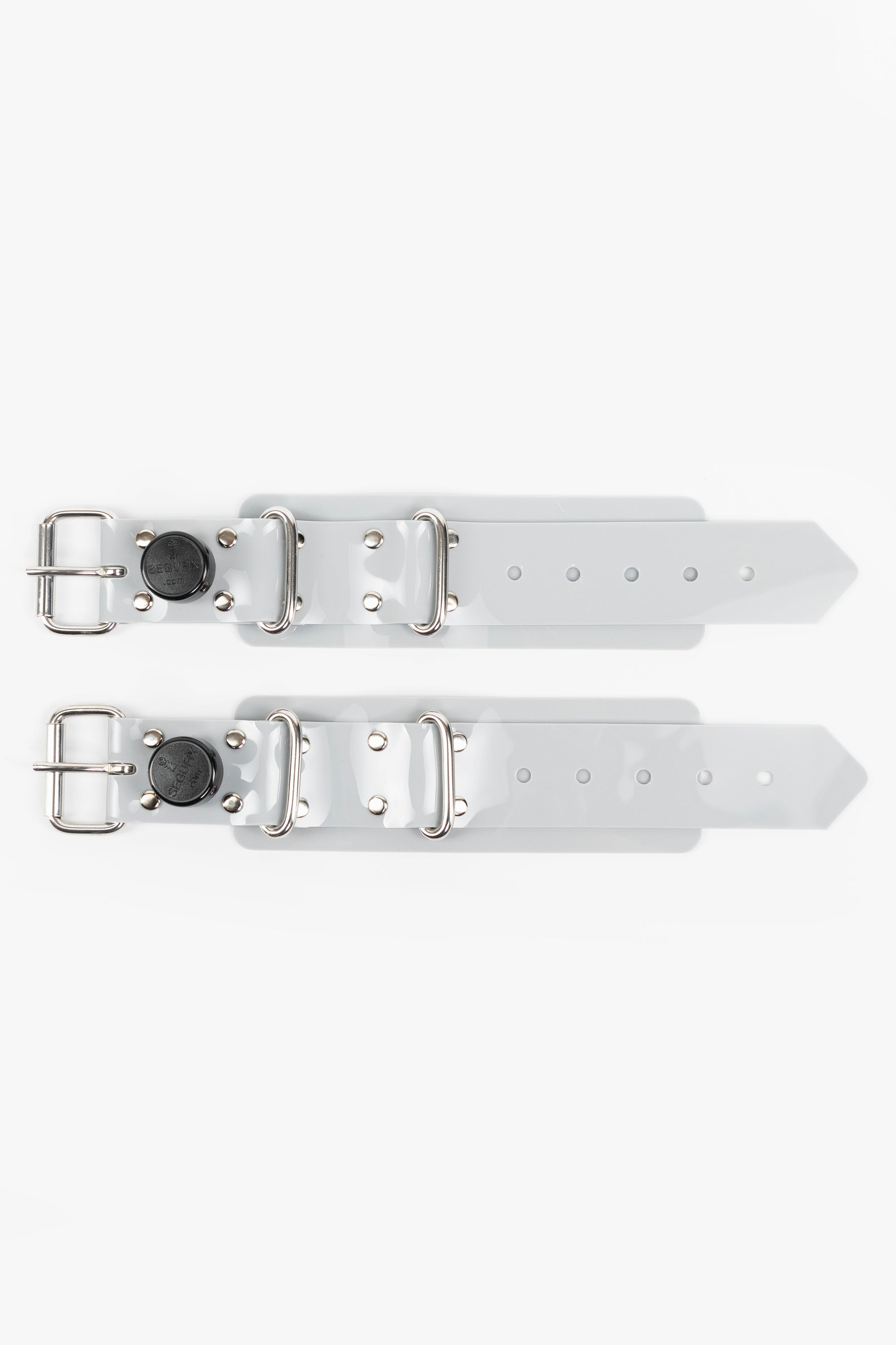 Lockable segufix wrist cuffs, light grey/chrome