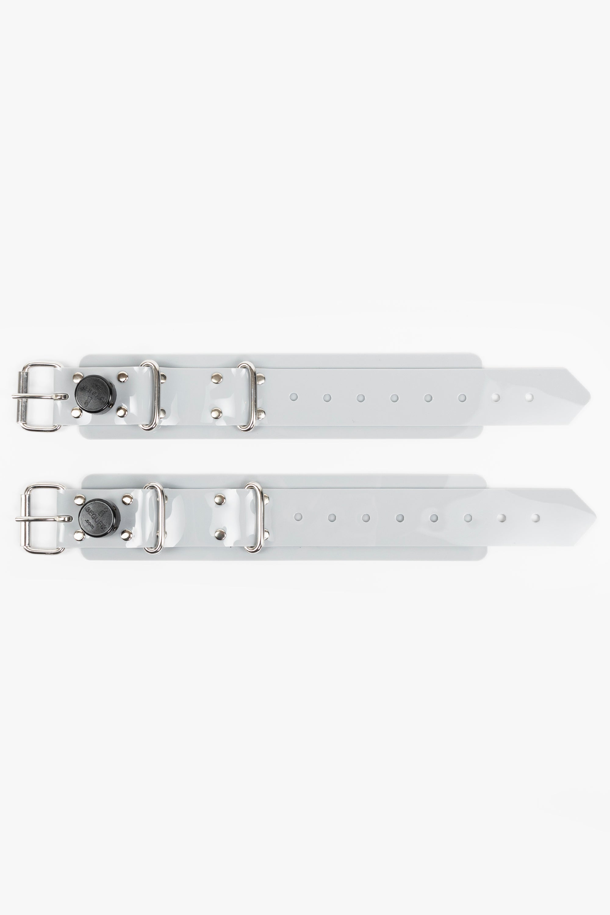 Lockable segufix ankle cuffs, light grey/chrome