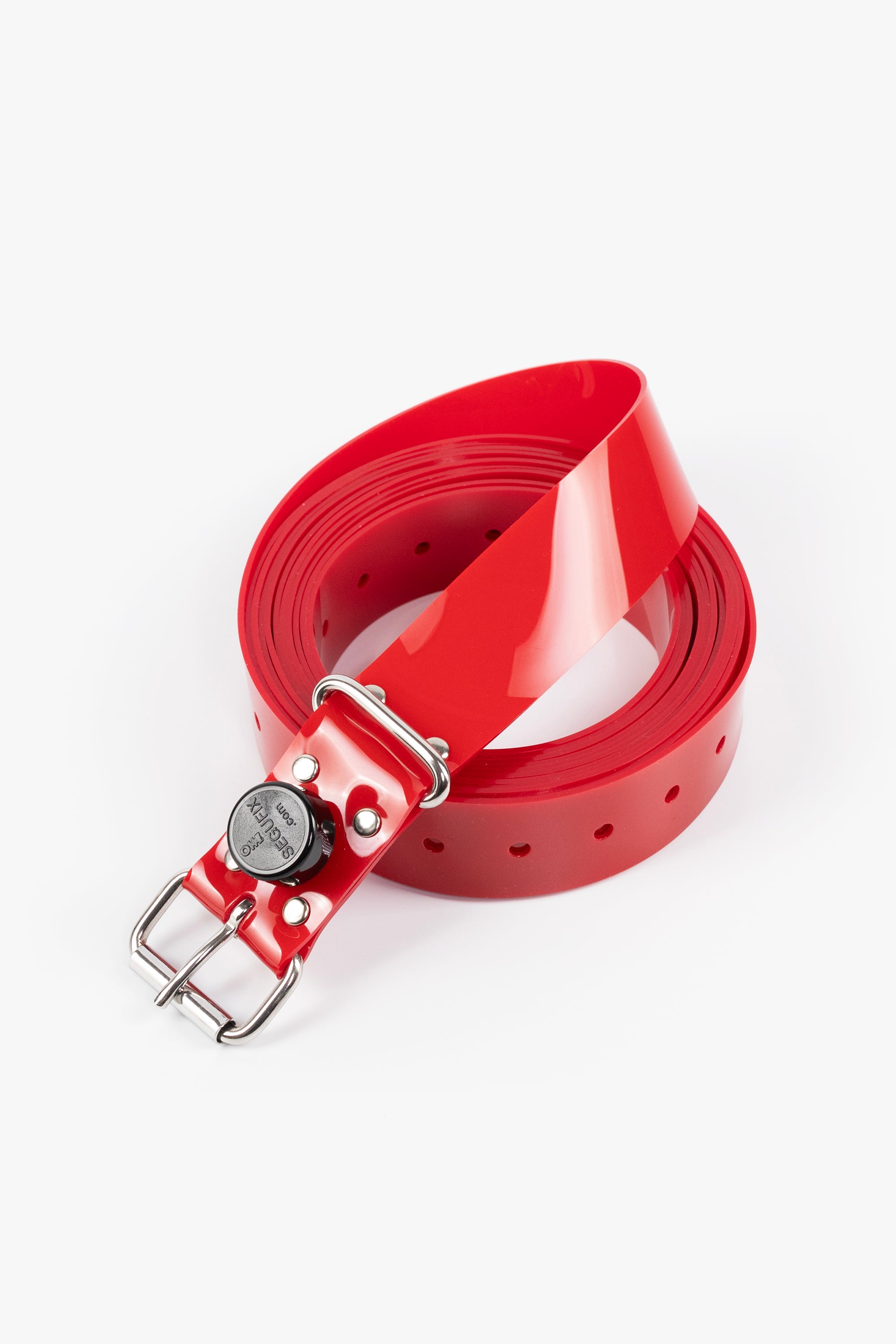 Bed bondage segufix strap 220-450 cm lockable, red/chrome