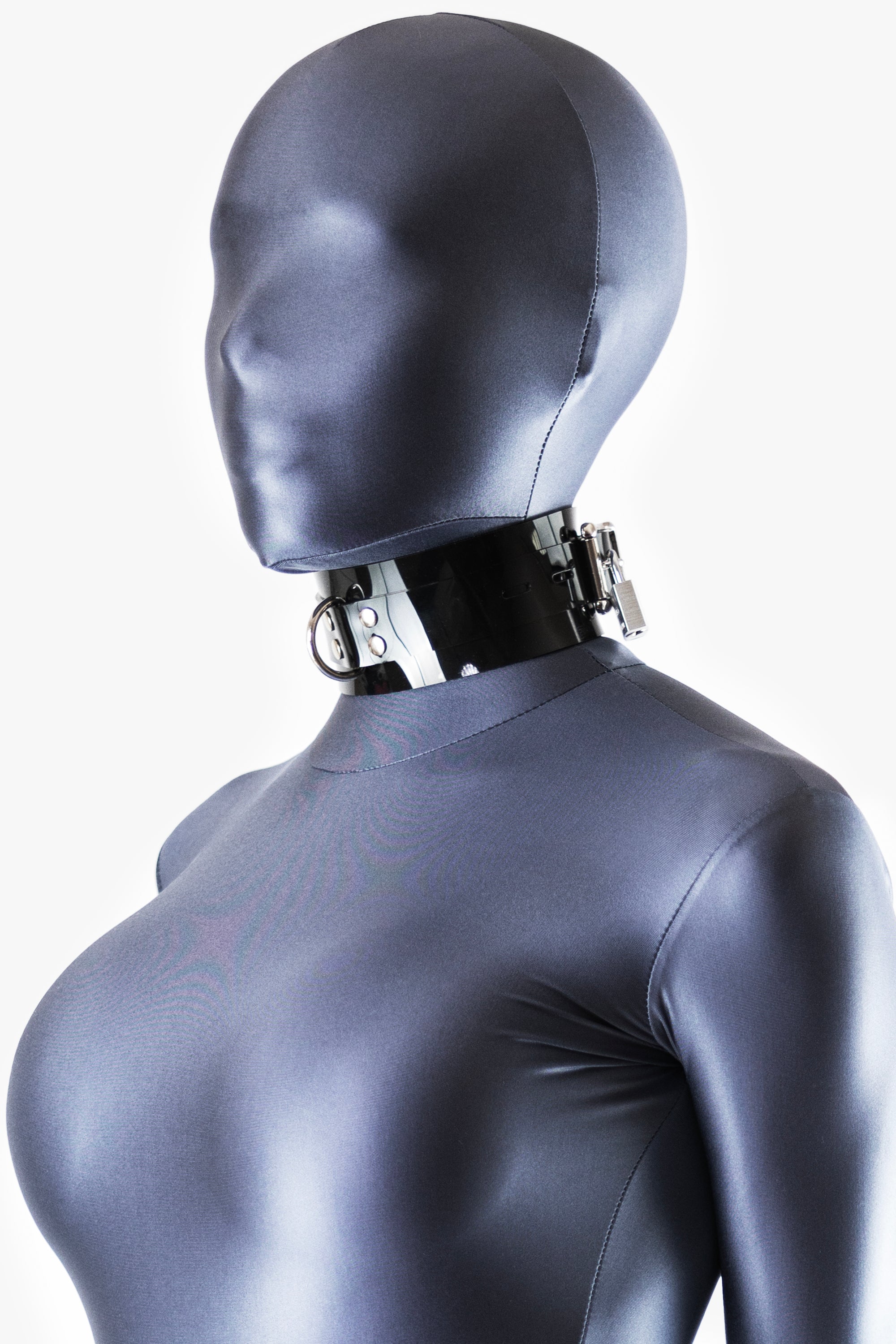 Collar lockable, black/chrome