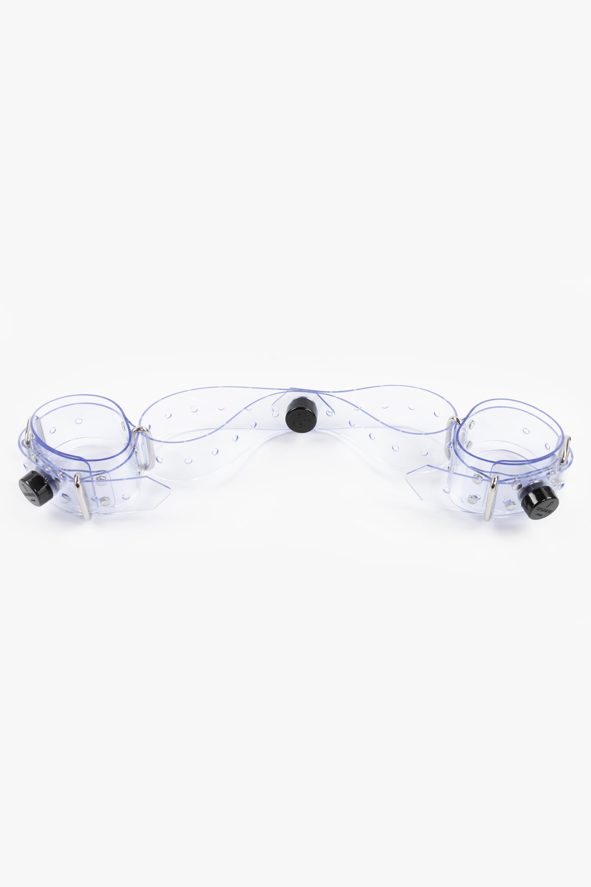 Lockable Segufix ankle cuffs, clear/chrome