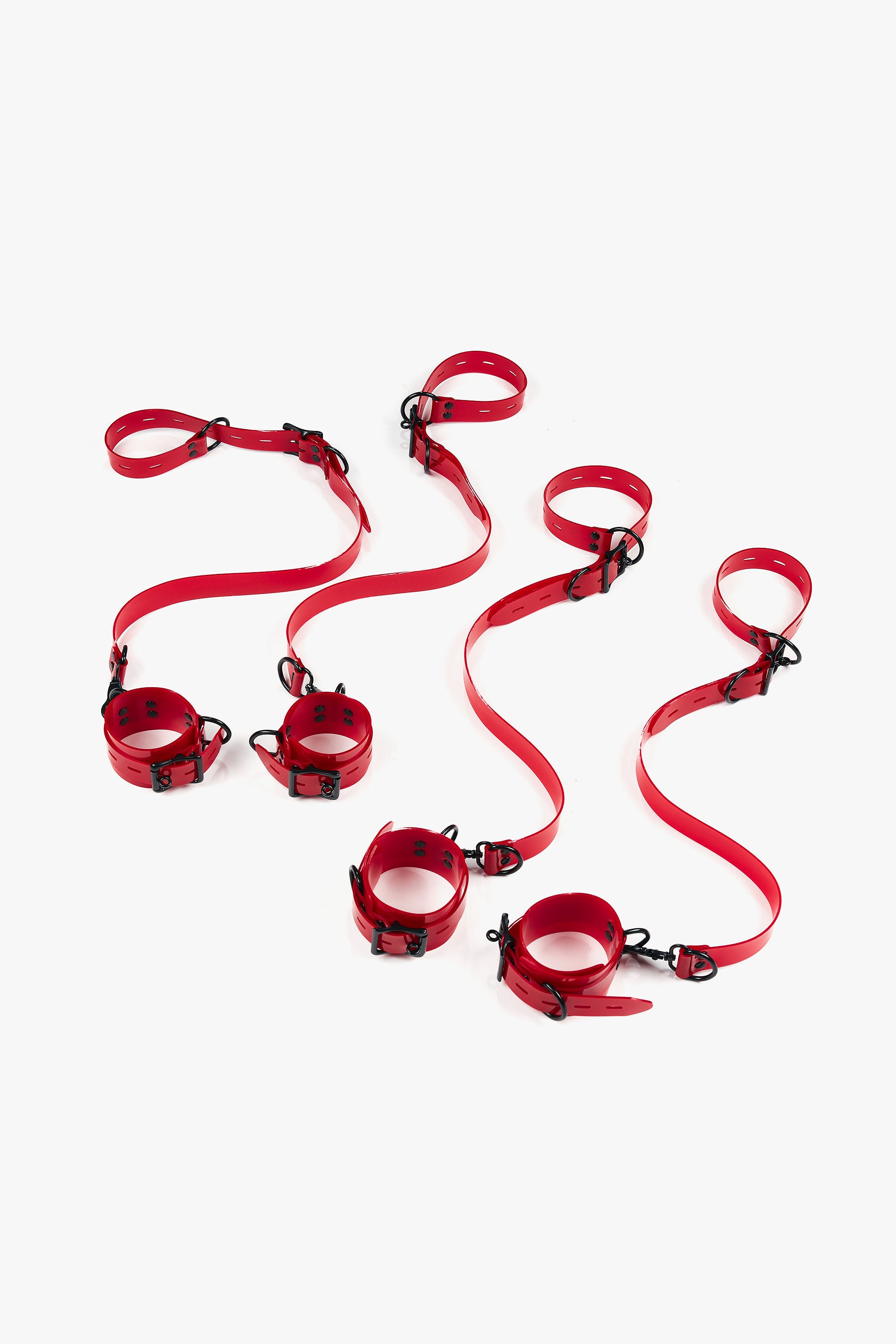 4-Piece Bed Bondage Set – Adjustable Wrist & Ankle Cuffs