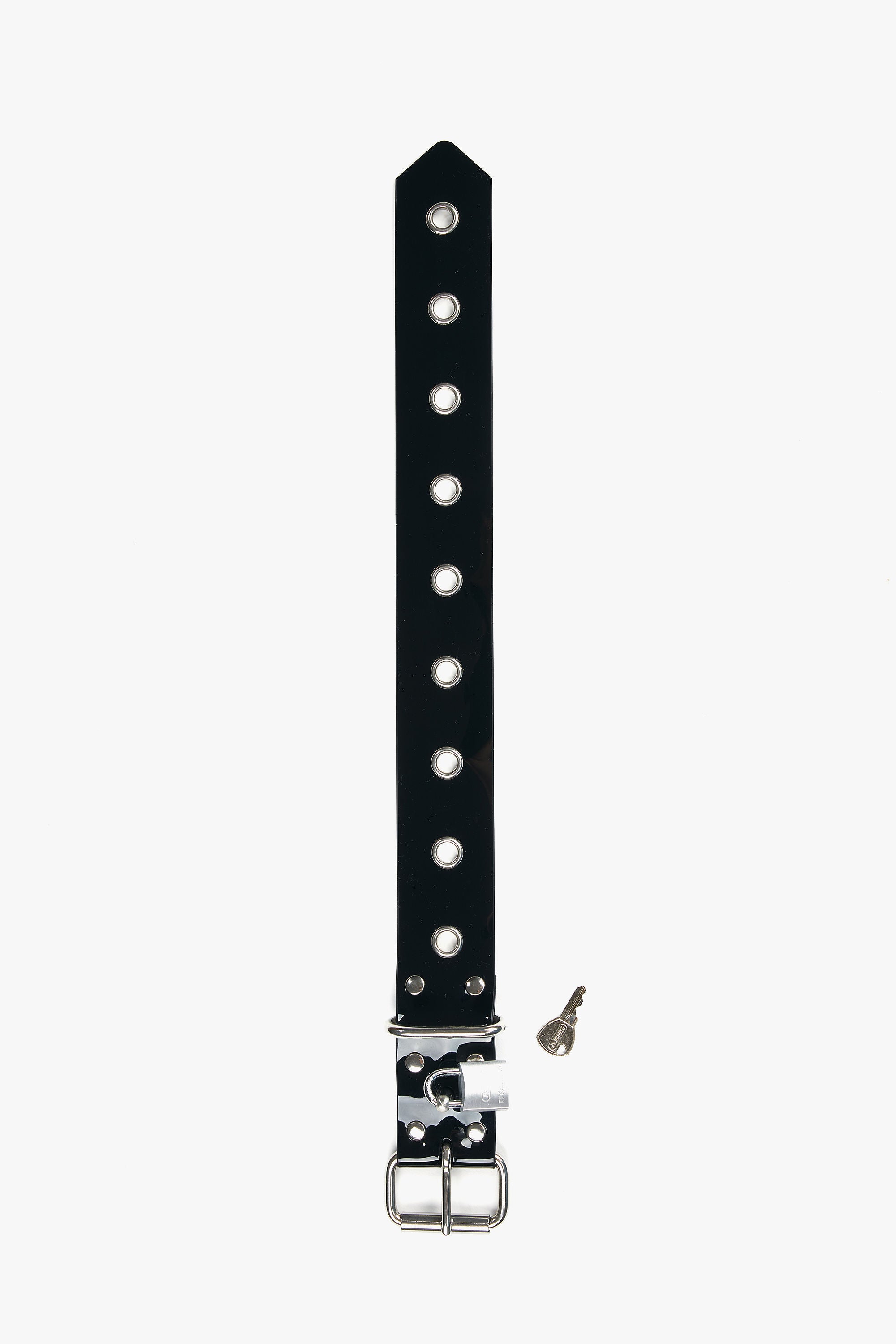 7-Piece BDSM Belt Restraint Set with Secure Same Key Padlocks and Eyelets