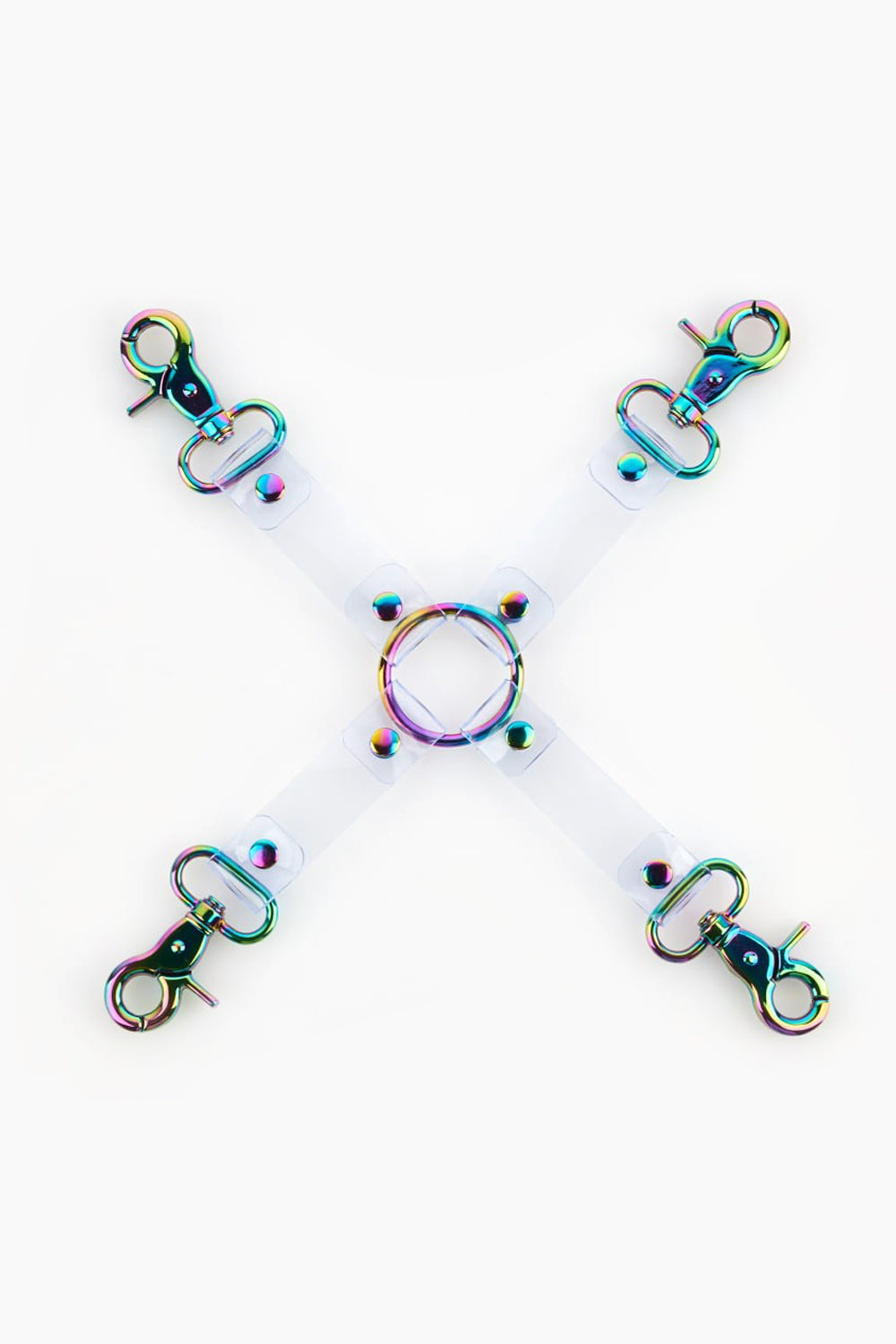 WRIST CUFFS+ ANKLE CUFFS WITH HOG TIE CROSS