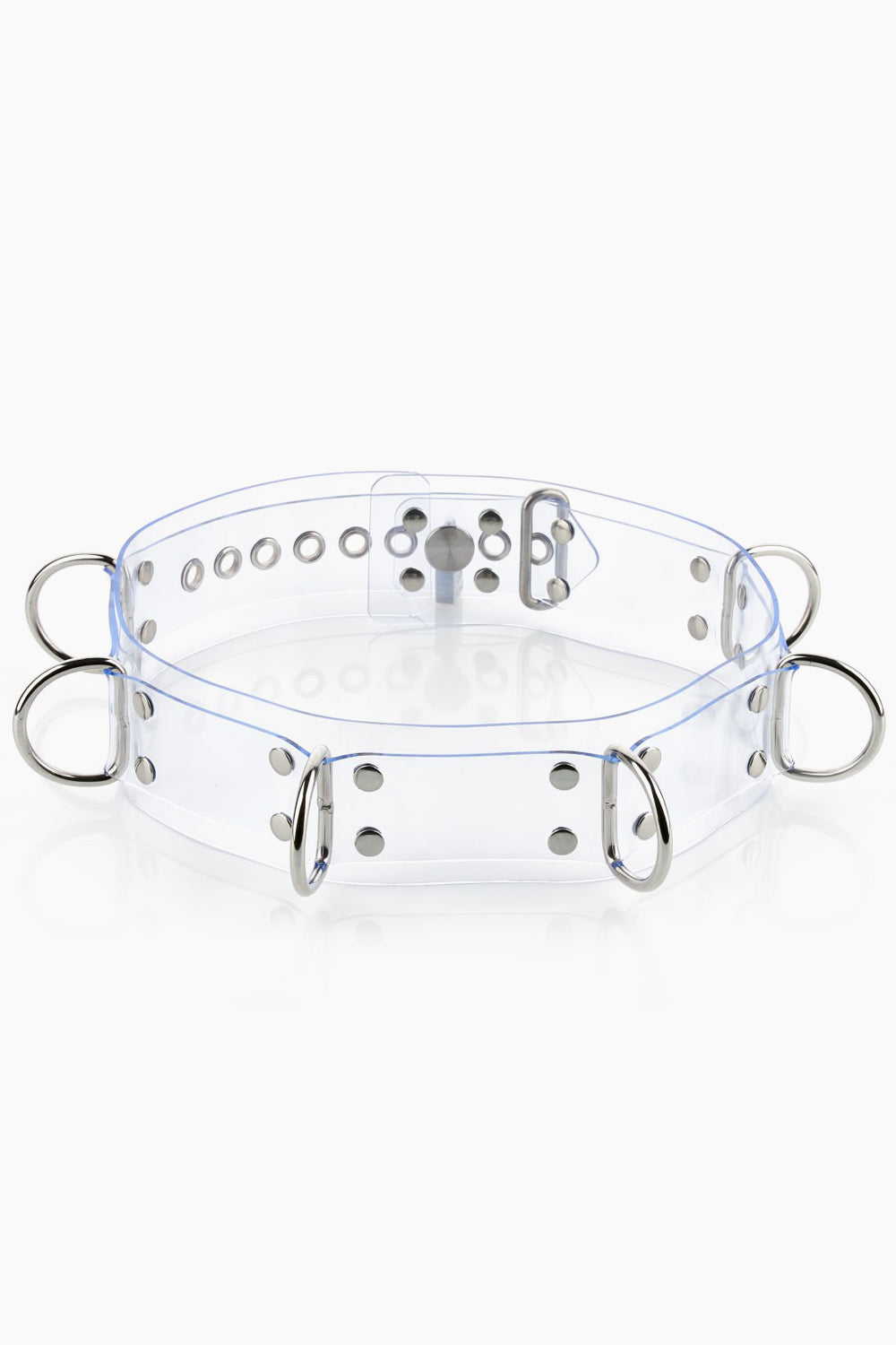 Buckle-free bondage waist belt with padlock