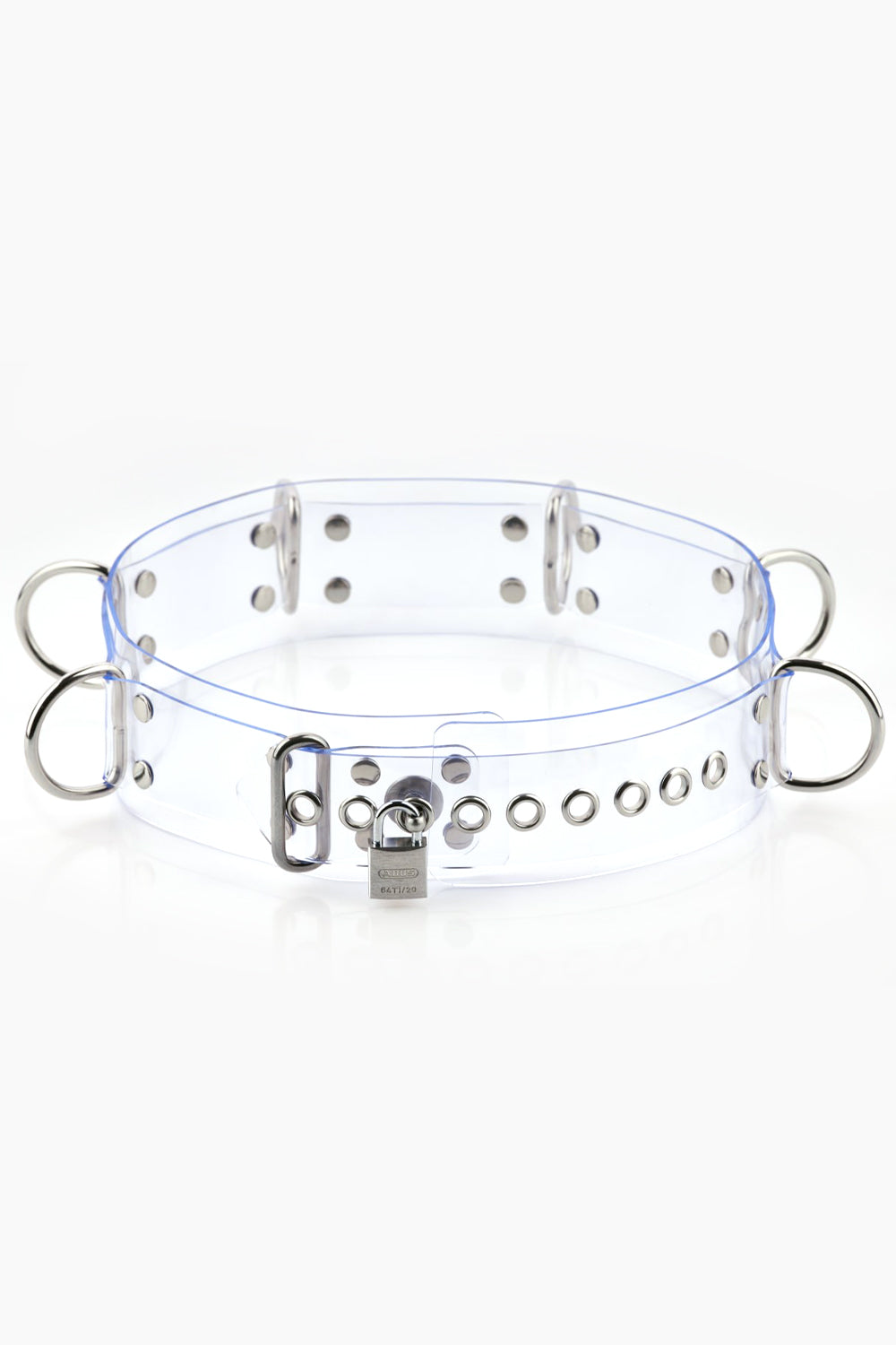 Buckle-free bondage waist belt with padlock